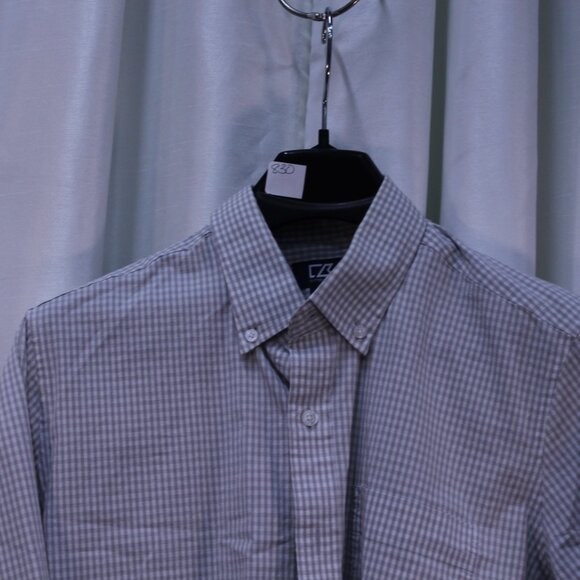 Cutter & Buck Gray Gingham Men's Shirt - Picture 2 of 9